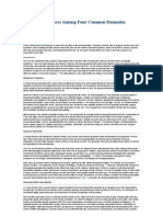 Clinical Differences Among Four Common Dementia Syndromes