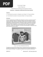 Experiment 1: Refrigeration and Mechanical Heat Pump Experiment