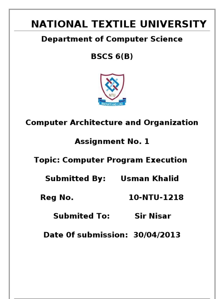 Computer Program Execution Assignment | PDF