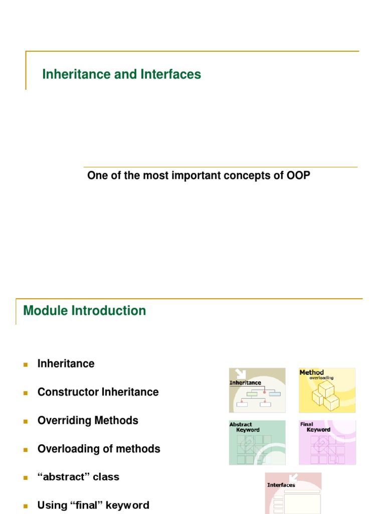Inheritance and Interfaces: One of The Most Important Concepts of OOP ...
