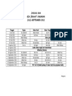 Jadual Kaa