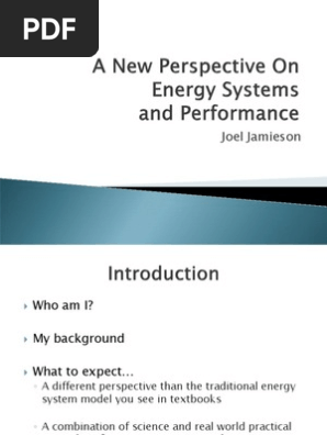 A New Perspective on Energy Systems Joel Jamieson CVASPS 2011(1)