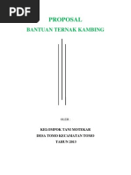 Proposal Permohonan Bantuan Ternak Lembu
