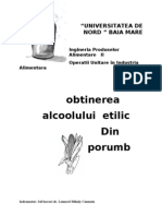 Obtinerea Alcoolului Etilic Din Porumb