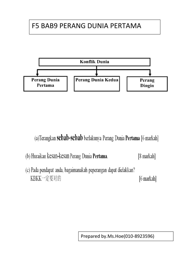 F5 Bab 9 Faktor Perang Dunia Pertama Pdf