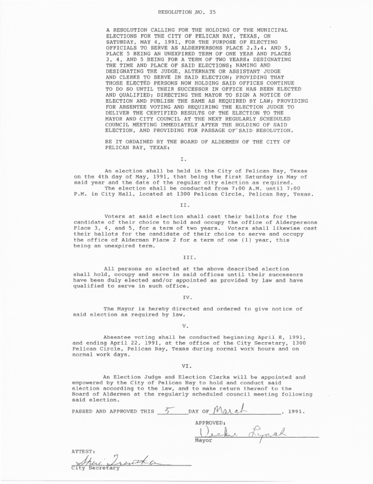 Resolution 35 | PDF | Local Government