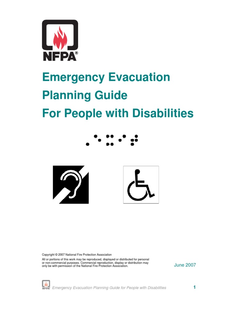 Emergency Evacuation Planning Guide For People with Disabilities