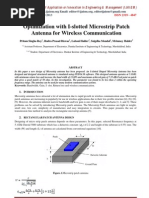 Optimization With I-Slotted Microstrip Patch Antenna For Wireless Communication