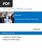 Microsoft Official Course: Creating and Styling HTML Pages