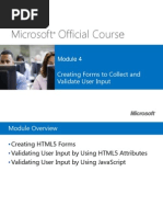 Microsoft Official Course: Creating Forms To Collect and Validate User Input