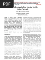 Multipath Routing in Fast Moving Mobile Adhoc Network