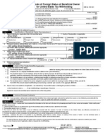 Certificate of Foreign Status of Beneficial Owner For United States Tax Withholding