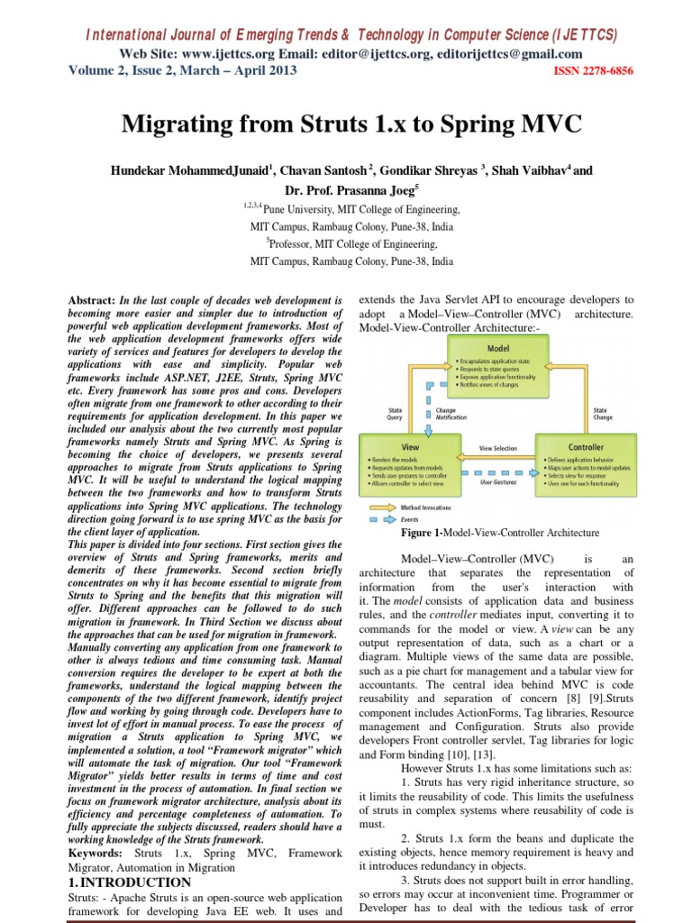 Migrating From Struts 1.x To Spring MVC PDF Spring Framework