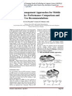 Mobility Management Approaches For Mobile IP Networks: Performance Comparison and Use Recommendations