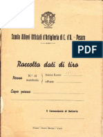 Scuola Artiglieria - Raccolta Dati Di Tiro - 1942