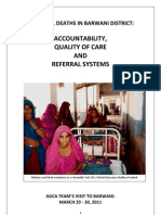 Maternal Deaths in Barwani District-AGCA Visit Report-Final