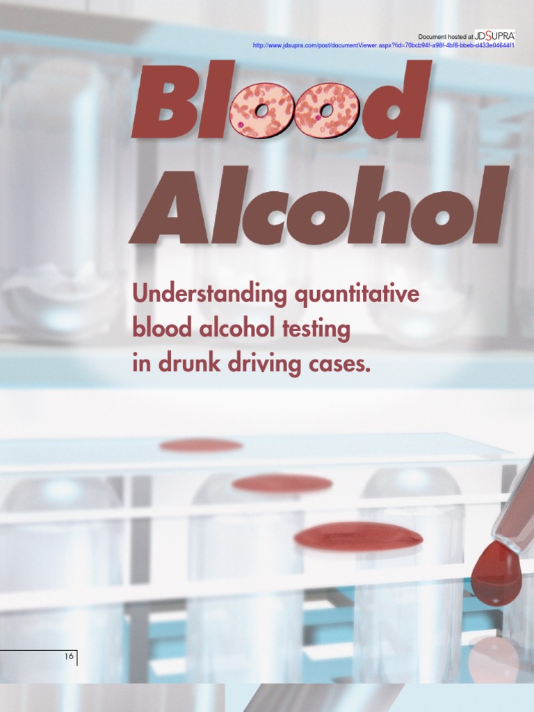 Alcohol Blood Testing PDF Ethanol Chromatography