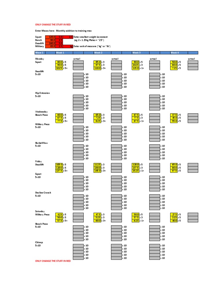 New 5/3/1 Calculator | PDF | Business