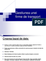 Gestiunea Unei Firme de Transport