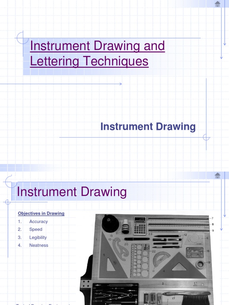 Instrument Drawing and Lettering Techniques | PDF