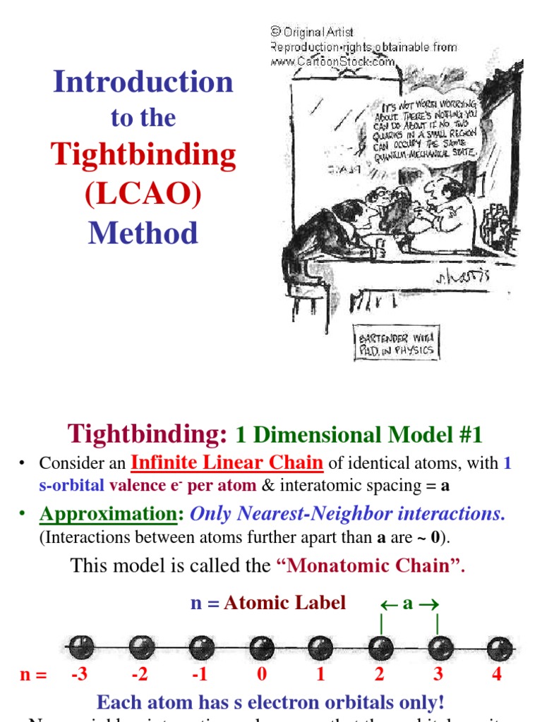 Introduction To The Tight Binding (LCAO) Method | PDF | Atomic Orbital ...