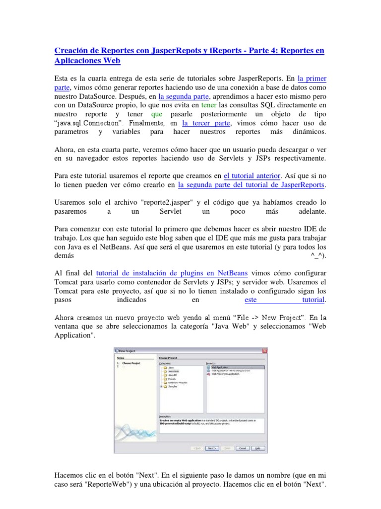 Creación de Reportes Con JasperRepots y Ireports Parte 4 | PDF ...