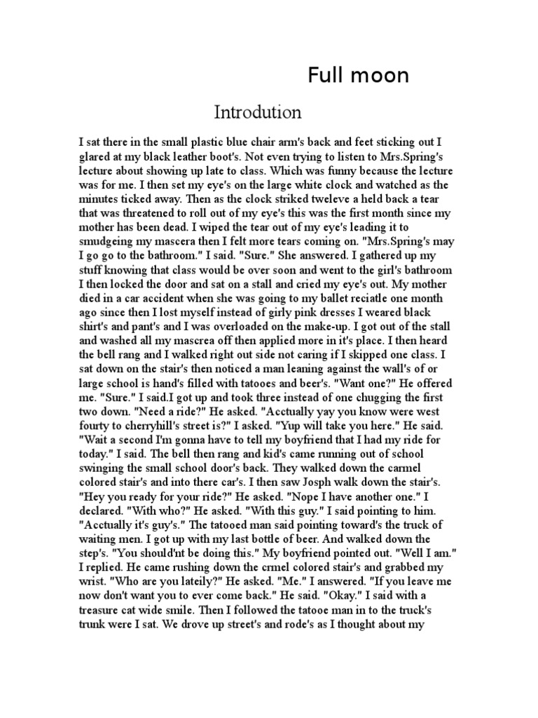 Full Moon Introduction | PDF | Leisure