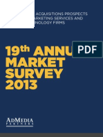 2013 AdPartners Annual M&A Outlook / Media / Marketing Services / Related Technology Firms