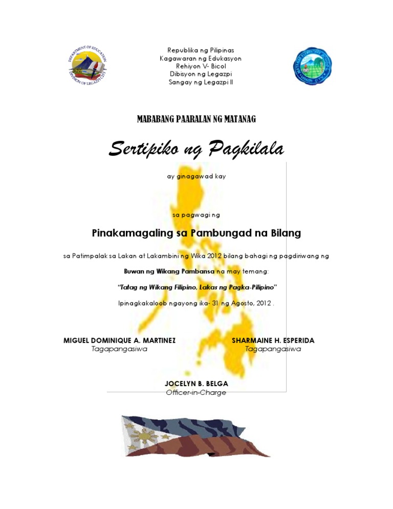 Sample Program Paper For Buwan Ng Wika  viewpowerful