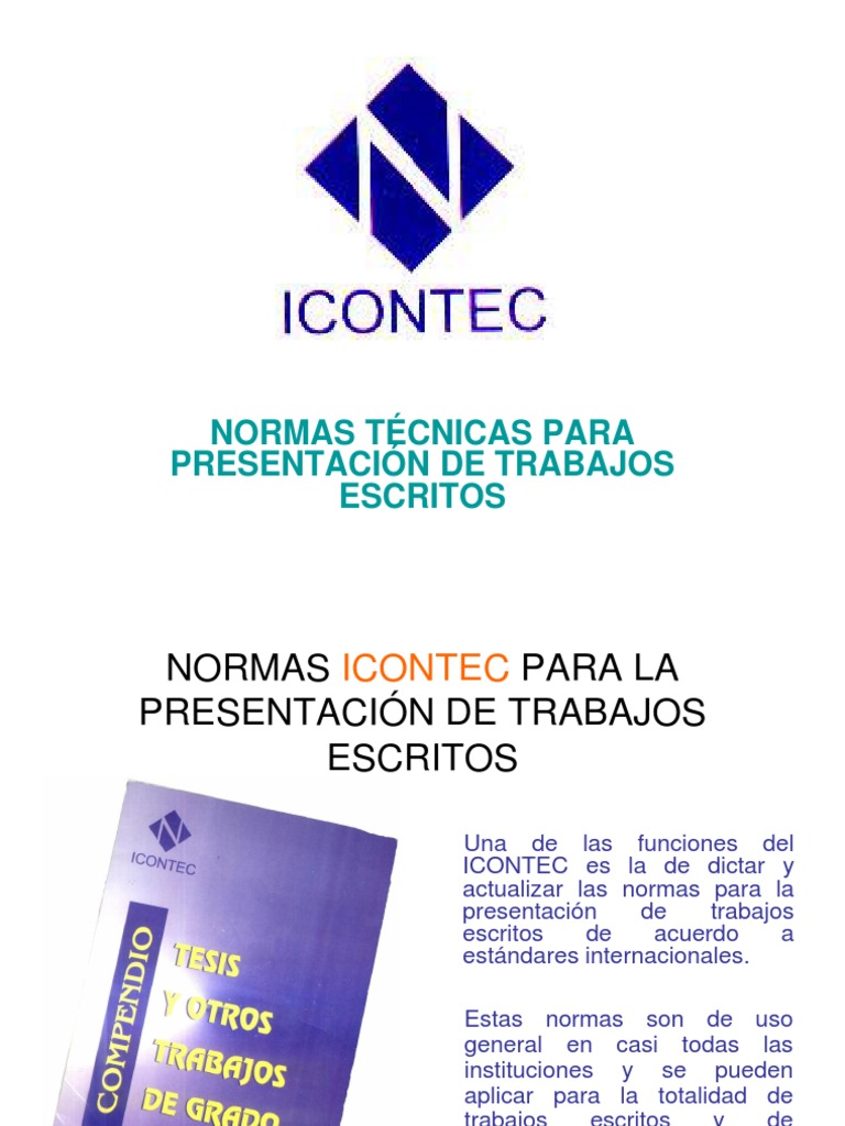 Normas Icontec | PDF | Bibliografía