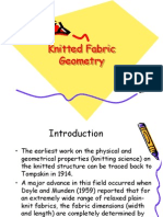 Knitted Fabric Geometry: The Relationship Between Loop Length and Fabric Dimensions