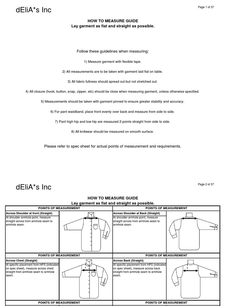 How To Measure Guide | Download Free PDF | Seam (Sewing) | Clothing
