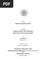 Download Makalah Sejarah Hadits Masa Pra Kodifikasi by   SN143676066 doc pdf