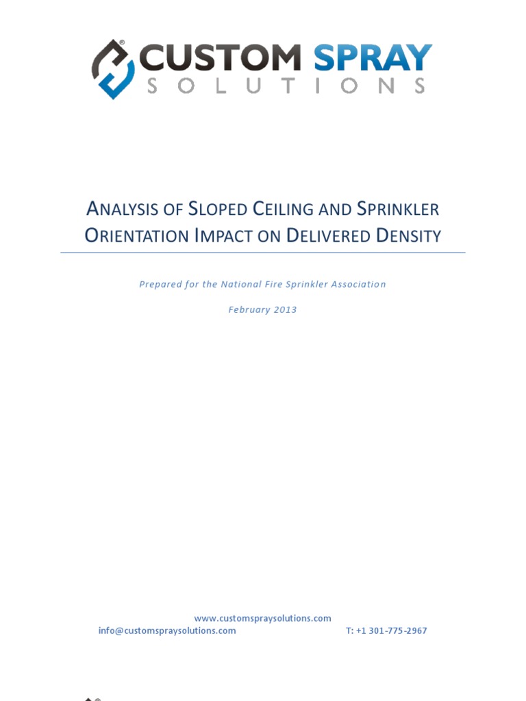 NFSA Sloped Ceiling Analysis | PDF | Fire Sprinkler System | Slope