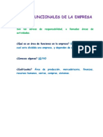 Áreas Funcionales de La Empresa