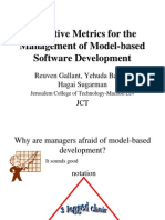 Cognitive Metrics For The Management of Model-Based Software Development