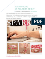 Diamante Artificial Trenzado Pulsera de Diy