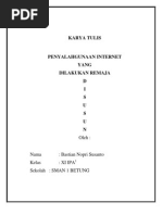 Download Karya Tulis Penyalahgunaan Internet Yang Dilakukan Remaja by bagusapri8992 SN143696859 doc pdf