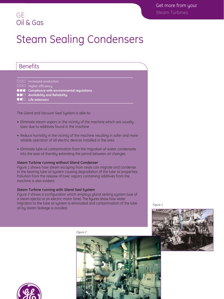 Steam Sealing Condensers | PDF | Lubricant | Steam