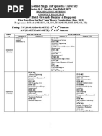 B.tech.-All Branches - Final Date Sheet-June 2013 IPU