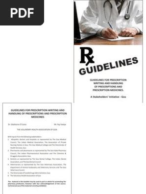 Prescription Guidelines Booklet for Doctors Pharmacists
