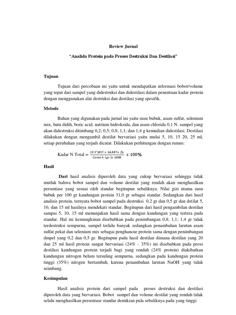 Review Jurnal Protein
