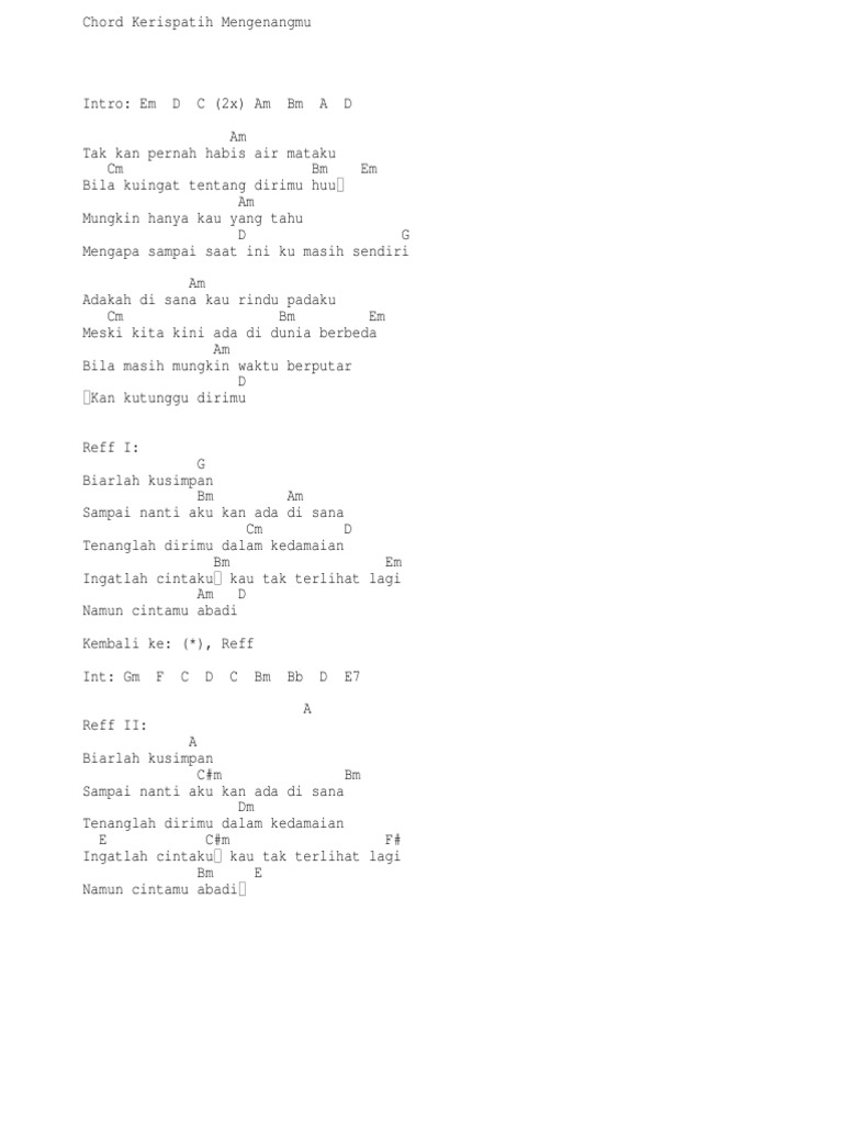 Chord Lagu Indonesia