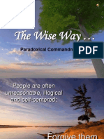 The Wise Way to Live: Paradoxical Commandments