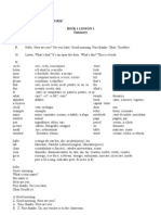 Book 1 Lesson 1: American Language Course Level I