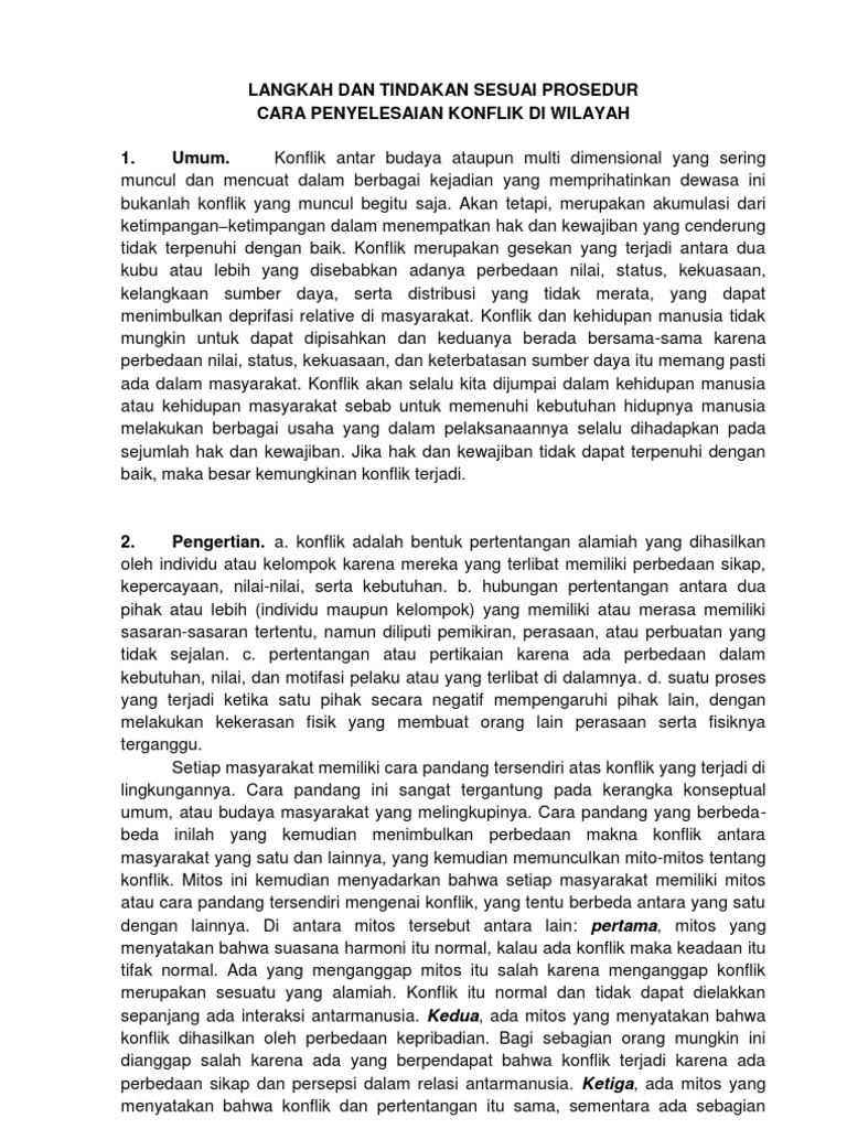 Bagaimana Warga Desa Menyelesaikan Konflik