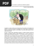 O relativo sucesso econômico e o grande fracasso ambiental do capitalismo