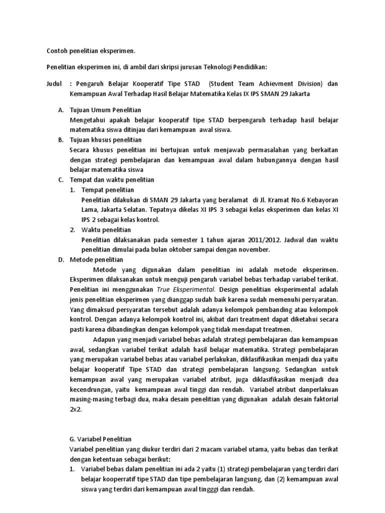 ★ Contoh jurnal penelitian desain quasi eksperimen pdf