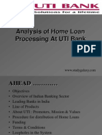 Analysis of Home Loan Processing at UTI Bank
