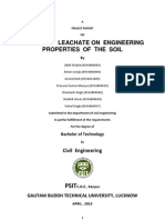 Project Report On Effect of LEACHATE On The Engineering Properties of The Soil